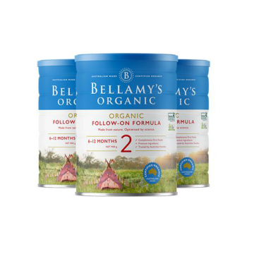 【澳洲直邮】Bellamy's 贝拉米有机奶粉900g 2段 三罐装（包邮包税）