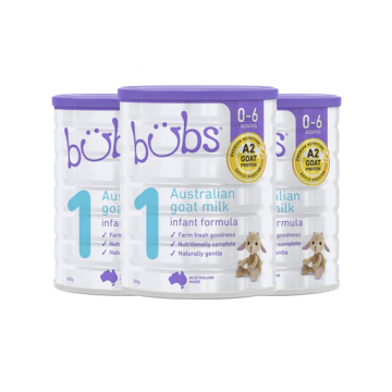 【澳洲直邮】Bubs 博宝婴儿配方羊奶粉1段0-6月800g 3罐（包邮包税）