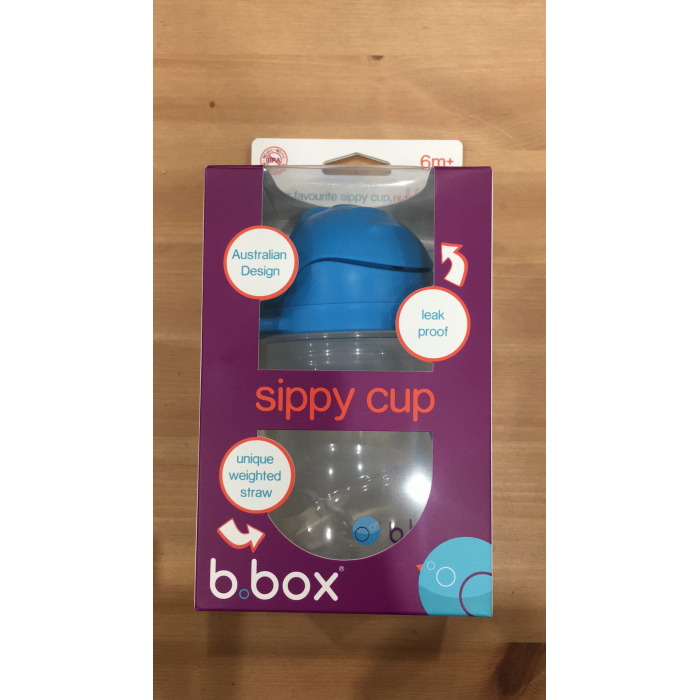 B.box 新版婴幼儿重力球吸管杯 水杯 240ml 深蓝色