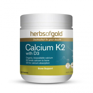 效期25.6 Herbs of Gold 钙+D3+K2 180粒（包邮包税）
