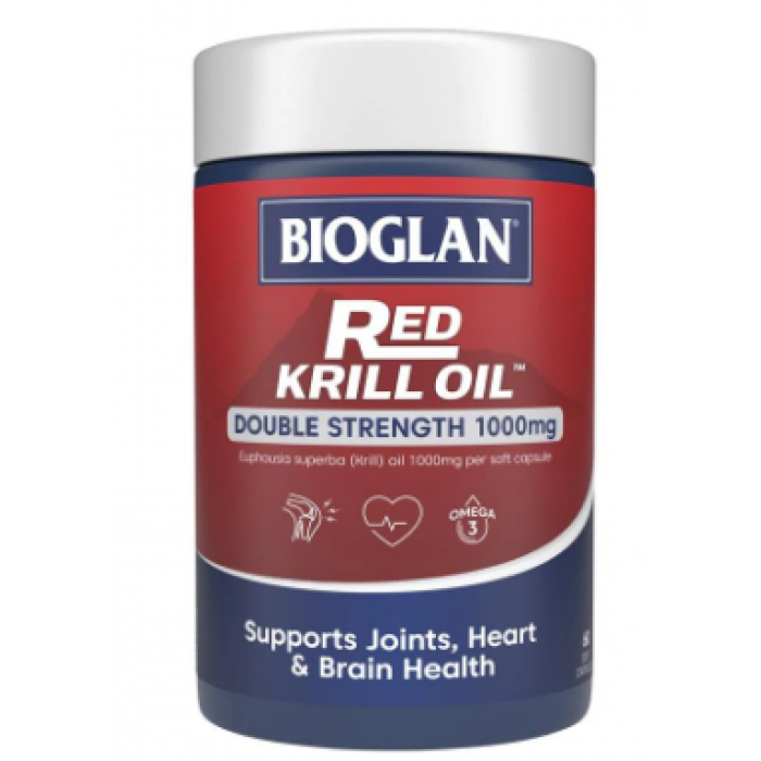 Bioglan Red Krill Oil 紅磷虾油虾青素双倍含量1000mg 60粒 （包邮包税）