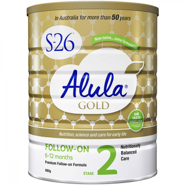 【澳洲直邮】惠氏Aluna S26 婴儿奶粉金装 2段 6-12个月 900g 三罐装（包邮包税）