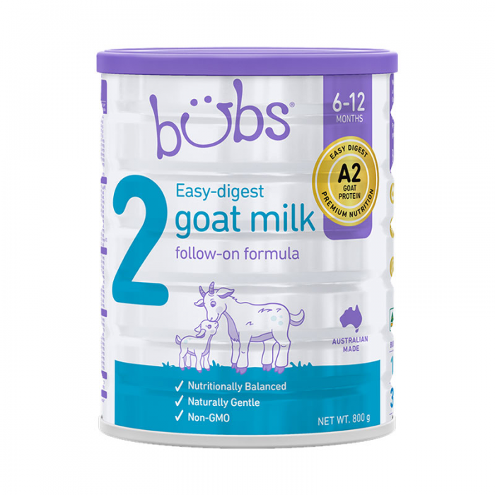 【澳洲直邮】新版！Bubs 婴儿配方羊奶粉 2段 （6-12个月）800g 3罐（包邮包税）